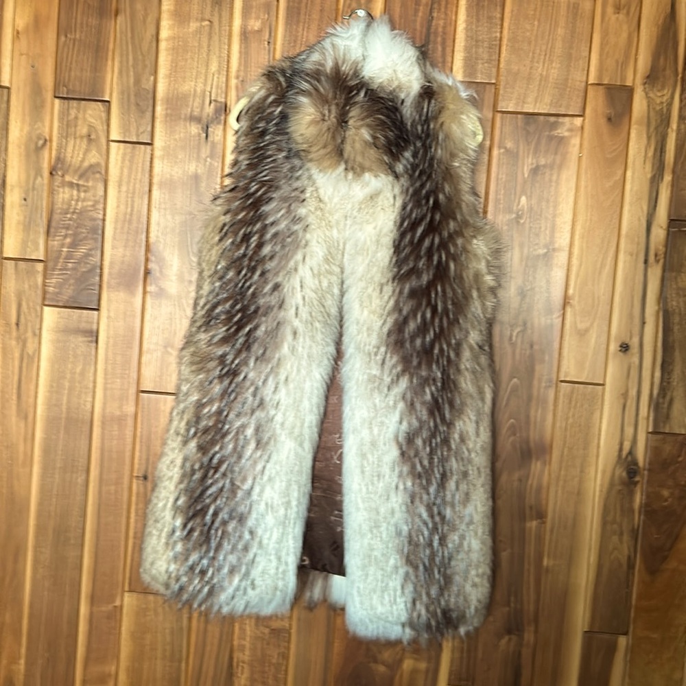 Donna Salyers Faux Fur Long Vest